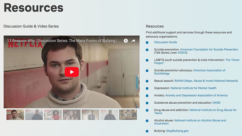 Netflix: 13 Reasons Why: global scale