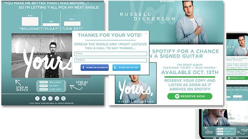 Sony Music: Russell Dickerson viral campaign